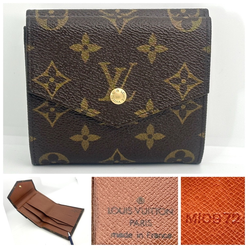 Authentic Louis Vuitton Monogram Elise compact wallet excellent condition